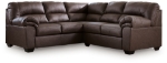 Picture of Umber Leather 2-Piece Right/Left Arm Facing Sectional