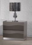 Picture of Gloss Grey 2 Drawer Night Stand