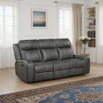Picture of Leather Reclining Sofa in Grey