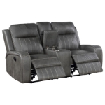 Picture of Reclining Sofa, Loveseat and Power Recliner Chair in Grey