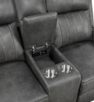 Picture of Reclining Sofa, Loveseat and Power Recliner Chair in Grey