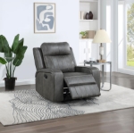 Picture of Leather Reclining Chair in Grey