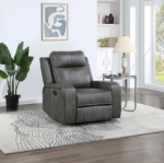 Picture of Reclining Sofa, Loveseat and Power Recliner Chair in Grey