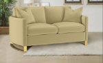 Picture of Upholstered Curved Track Arm Loveseat Camel