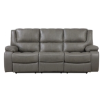 Picture of Genuine Leather Grey Reclining Sofa