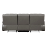 Picture of Genuine Leather Grey Reclining Sofa