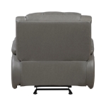 Picture of Genuine Leather Grey Reclining Glider Recliner