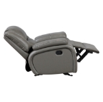 Picture of Genuine Leather Grey Reclining Sofa Loveseat and Glider Recliner