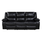 Picture of Genuine Leather Black Reclining Sofa