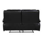 Picture of Genuine Leather Black Reclining Loveseat