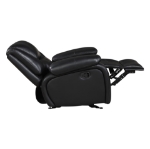 Picture of Genuine Leather Black Reclining Glider Recliner