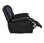 Picture of Genuine Leather Black Reclining Glider Recliner