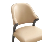 Picture of Wood Upholstered Side Chair in Tan/Taupe/Stone Gray