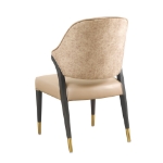Picture of Wood Upholstered Side Chair in Tan/Taupe/Stone Gray