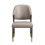 Picture of Wood Upholstered Side Chair in Tan/Taupe/Stone Gray