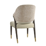 Picture of Wood Upholstered Side Chair in Tan/Taupe/Stone Gray
