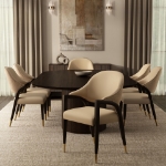 Picture of Wood Upholstered Armchair in Tan/Taupe/Stone Gray