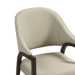 Picture of Wood Upholstered Armchair in Tan/Taupe/Stone Gray