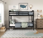 Picture of White Or Black Twin Over Twin Bunk Bed