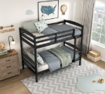 Picture of White Or Black Twin Over Twin Bunk Bed