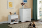 Picture of Nightstand in Natural pine, White, Dark cherry, Gray and Blue Finish