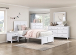 Picture of Nightstand in Natural pine, White, Dark cherry, Gray and Blue Finish