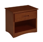 Picture of Nightstand in Natural pine, White, Dark cherry, Gray and Blue Finish