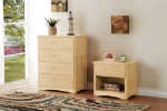 Picture of Nightstand in Natural pine, White, Dark cherry, Gray and Blue Finish