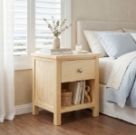 Picture of Nightstand in Natural pine, White, Dark cherry, Gray and Blue Finish