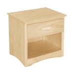 Picture of Nightstand in Natural pine, White, Dark cherry, Gray and Blue Finish