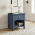 Picture of Nightstand in Natural pine, White, Dark cherry, Gray and Blue Finish