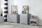 Picture of Nightstand in Natural pine, White, Dark cherry, Gray and Blue Finish
