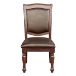 Picture of Dark brown leather Side Chairs