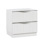 Picture of Pearl white finish two Drawers Night Stand