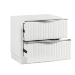 Picture of Pearl white finish two Drawers Night Stand