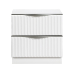 Picture of Pearl white finish two Drawers Night Stand