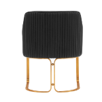 Picture of Leather Dining Chair in Ivory, Taupe and Black Finish