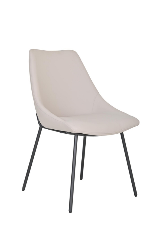 Picture of Faux Leather Side Chair in Taupe