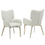 Picture of Faux Leather Beige Arm Chair