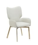 Picture of Faux Leather Beige Arm Chair