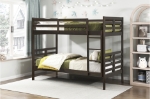 Picture of Twin/Twin Or Twin/Full Bunk Bed in White or Dark Brown Finish