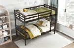Picture of Twin/Twin Or Twin/Full Bunk Bed in White or Dark Brown Finish