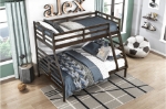 Picture of Twin/Twin Or Twin/Full Bunk Bed in White or Dark Brown Finish