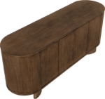 Picture of 80"W x 23"D x 33.5"H Oak Veneer And Solid Wood Sideboard / Buffet