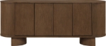 Picture of 80"W x 23"D x 33.5"H Oak Veneer And Solid Wood Sideboard / Buffet