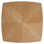 Picture of 47.24"W x 29.92"H Square Ash Wood Tabletop and Iron Base Dining Table