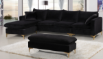 Picture of Velvet Reversible Sectional with Gold/Silver Legs