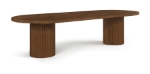 Picture of 90"/106.5"/123" Extendable Natural Oak Veneer Dining Table