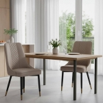 Picture of Dining Chairs Fabric/Leather Seat and Back in Oak Wood
