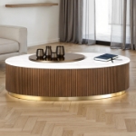Picture of 50" Marble Table Top Oval Cocktail Table